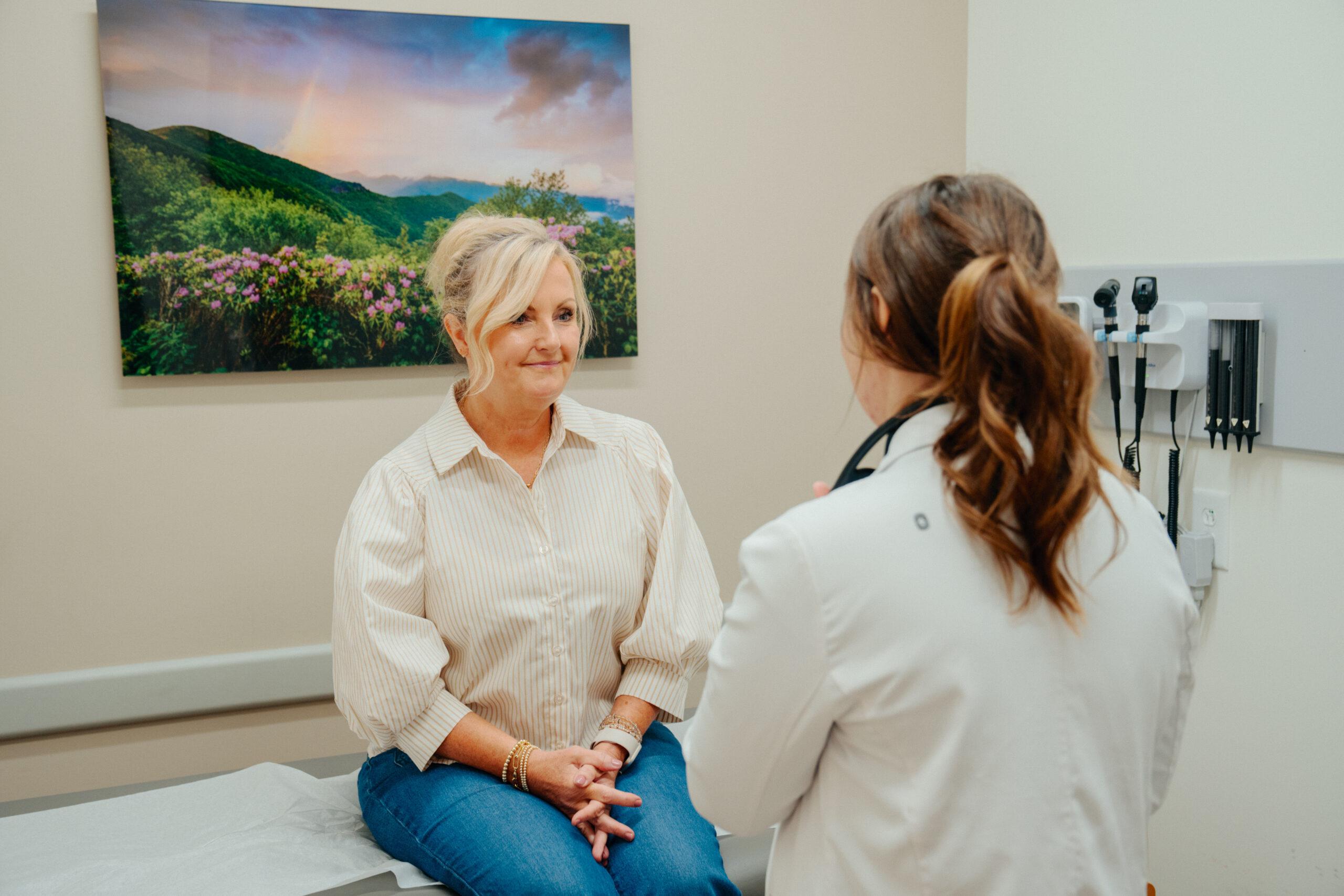 Patient consulting with a healthcare provider about an abscess before evaluation and incision and drainage treatment.
