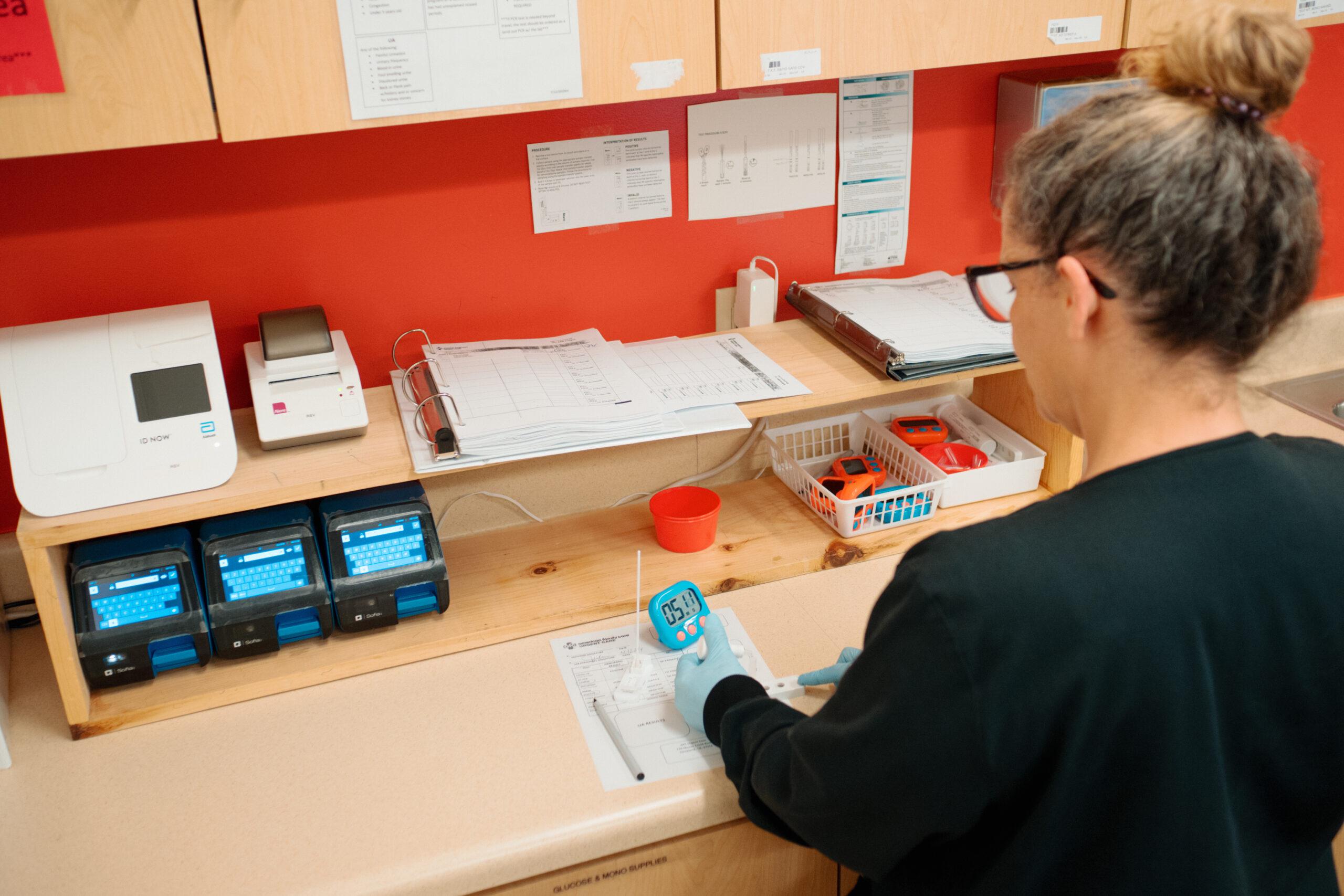 AFC healthcare provider testing labs from an AFC patient.