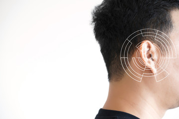 Man with swimmer’s ear pain looking for treatment at AFC Urgent Care West Hartford