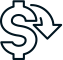Dollar sign icon indicating more expensive option.