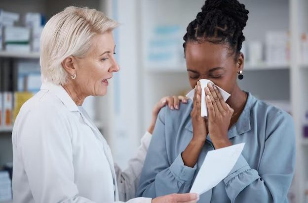 woman getting medical advise