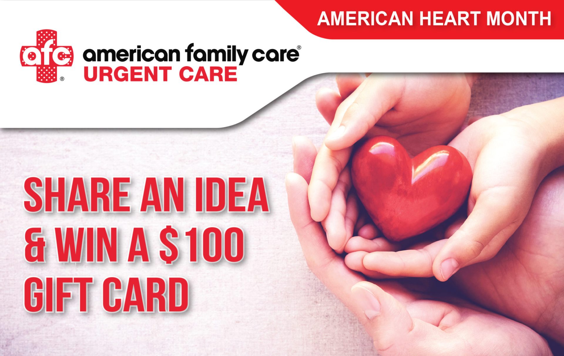 AFC Urgent Care Denver promoting awareness on reducing heart disease and stroke risk.