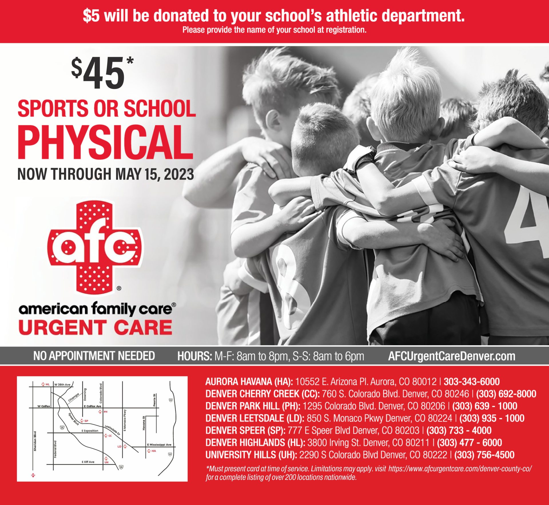 Sports or School Physical Campaign