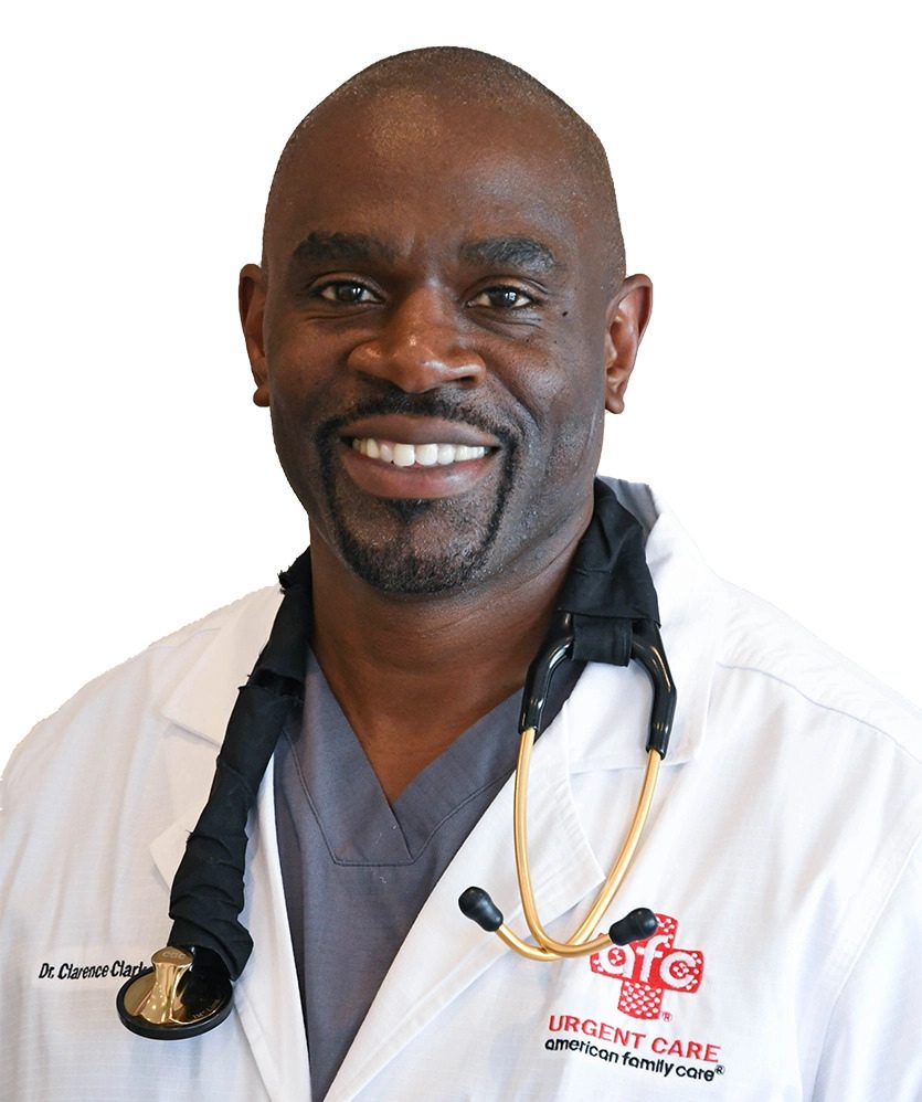 Image of a smiling female nurse at AFC Urgent Care.