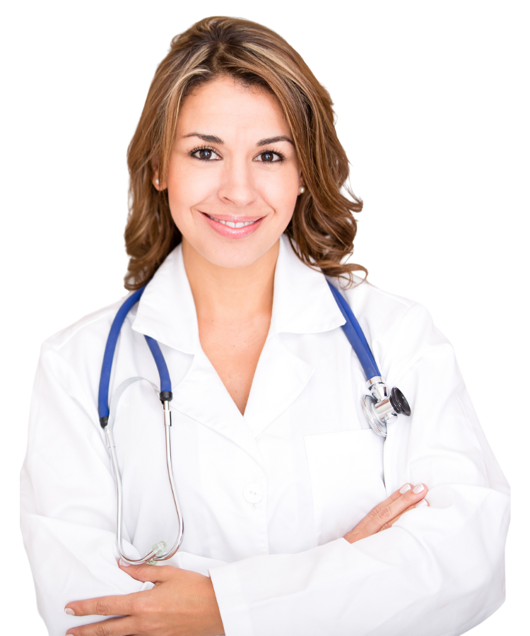 Image of a smiling female nurse at AFC Urgent Care.