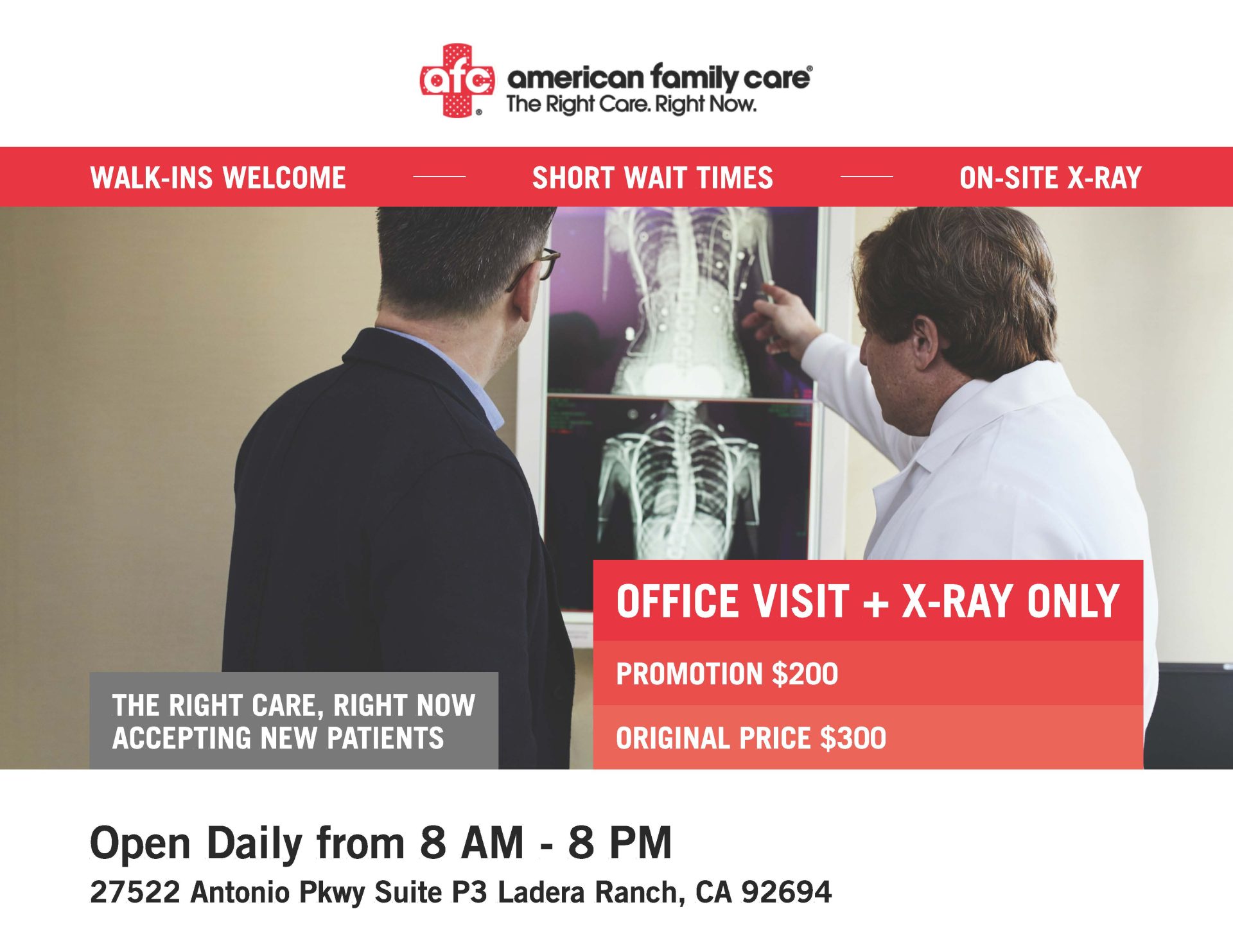 AFC Office Visit + X-Ray Promotion