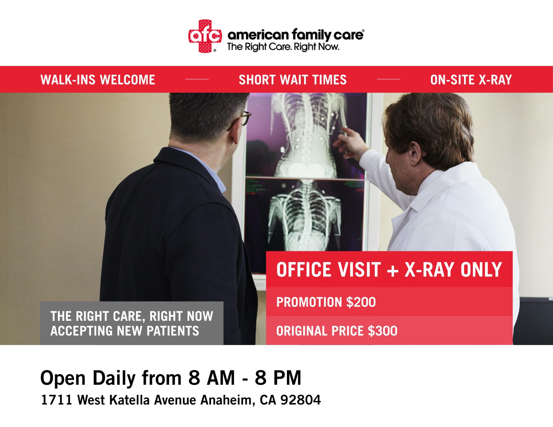 AFC Office Visit + X-Ray Promotion