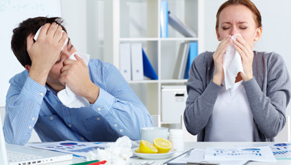 If ever there were a time during the year that all workers dread, it has to be flu season. Sniffling coworkers, wheezing kids and running out of tissues or hand sanitizer can make the months of flu season extremely stressful, even if you’re one of the lucky ones who remains healthy. Every year, American businesses