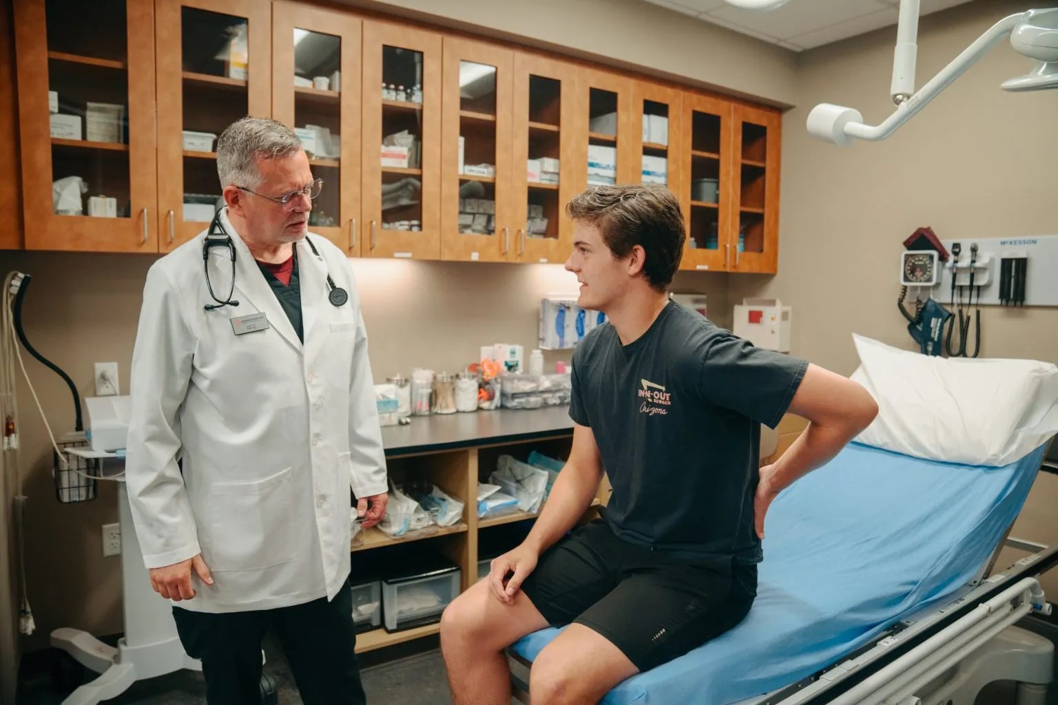 Male patient at AFC Fort Collins for a physical exam Male patient at AFC Fort Collins for a physical exam